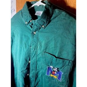 The Disney Store Plaid Denim Mickey Mouse  Size XL